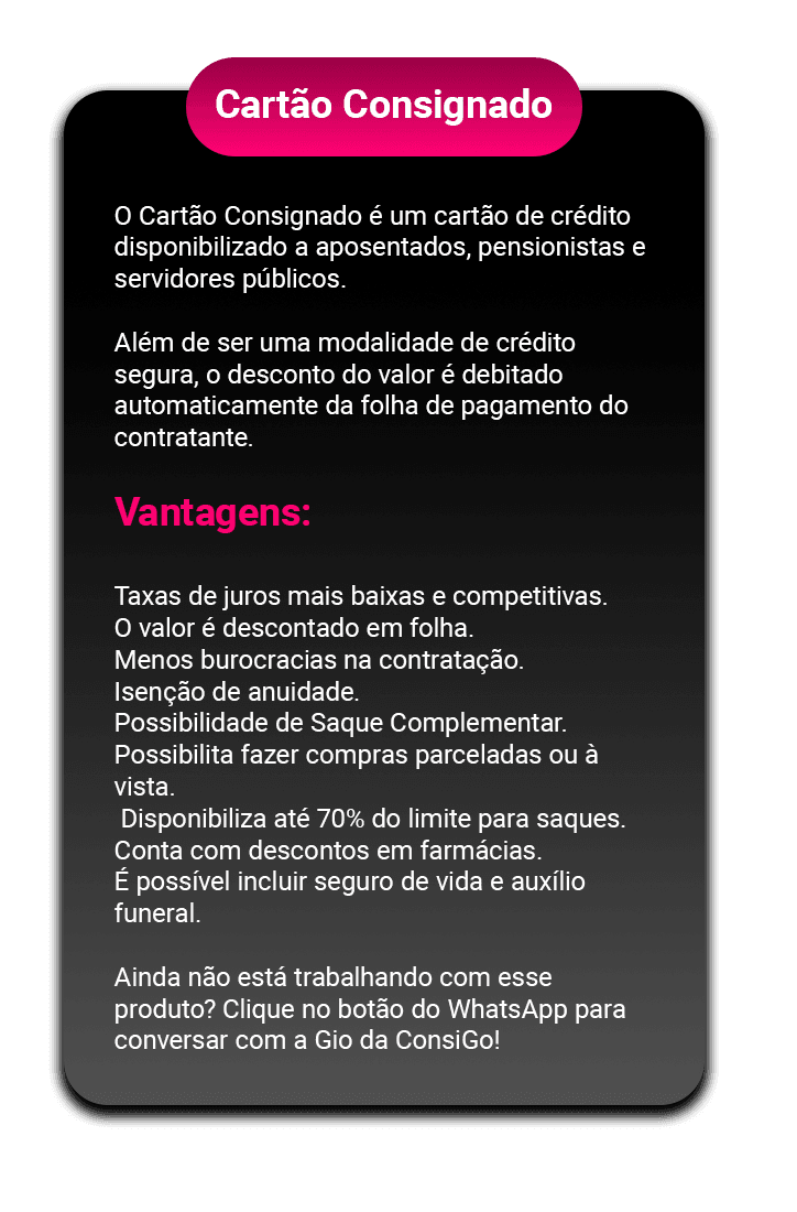 PRODUTOS_EMPRESTIMO_CARTÃO_CONSIGNADO